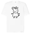 Футболка Оверсайз Peppa pig Белый фото