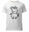 Мужская премиум футболка Peppa pig Белый фото