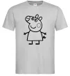 Мужская футболка Peppa pig Серый фото