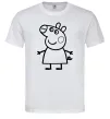 Мужская футболка Peppa pig Белый фото