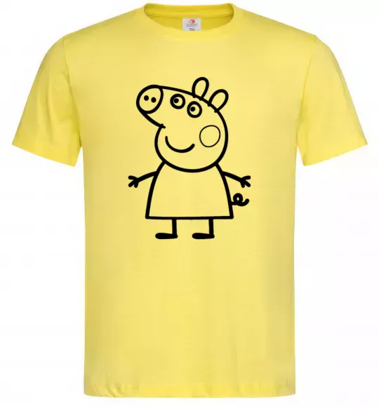 Мужская футболка Peppa pig Лимонный фото
