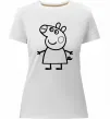 Женская премиум футболка Peppa pig Белый фото