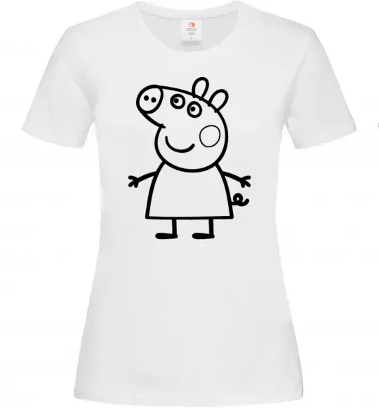 Женская футболка Peppa pig Белый фото