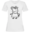 Женская футболка Peppa pig Белый фото