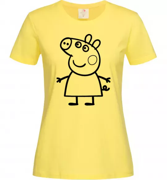 Женская футболка Peppa pig Лимонный фото