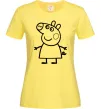 Женская футболка Peppa pig Лимонный фото