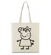 Еко-сумка Peppa pig Бежевий фото