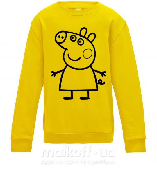 Дитячий світшот Peppa pig Сонячно жовтий фото