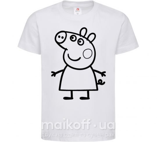 Дитяча футболка Peppa pig Білий фото