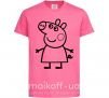 Детская футболка Peppa pig Ярко-розовый фото