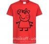 Детская футболка Peppa pig Красный фото