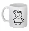 Чашка керамічна Peppa pig Білий фото