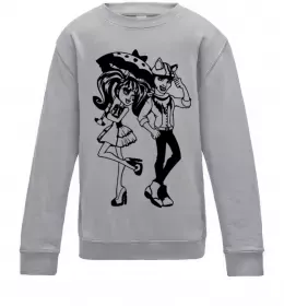 Детский Свитшот Монстр в капцях Серый меланж фото