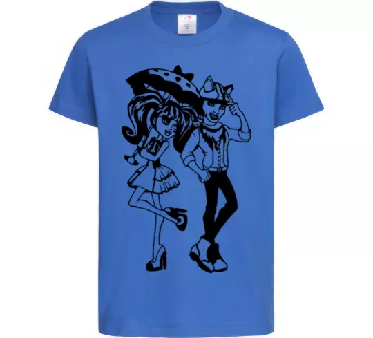 Детская футболка Monster couple Ярко-синий фото