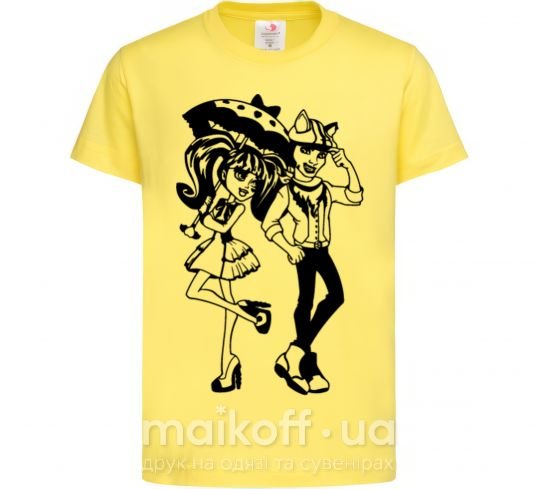Дитяча футболка Monster couple Лимонний фото