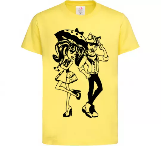 Детская футболка Monster couple Лимонный фото