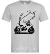 Чоловіча футболка Biker cat Сірий фото