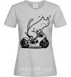 Женская футболка Biker cat Серый фото