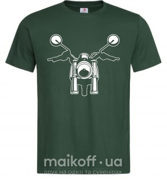 Мужская футболка Bike байкера Темно-зеленый фото