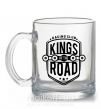 Чашка скляна Kings of the road Прозорий фото