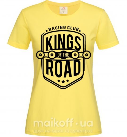 Женская футболка Kings of the road Лимонный фото