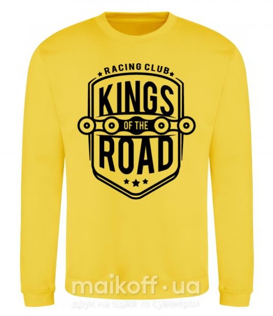 Світшот Kings of the road Сонячно жовтий фото