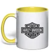 Чашка с цветной ручкой Harley Davidson Лимонный фото