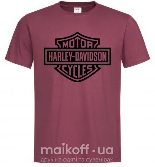 Чоловіча футболка Harley Davidson Бордовий фото