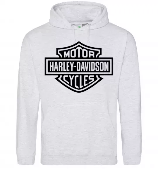 Мужская толстовка (худи) Harley Davidson Серый меланж фото