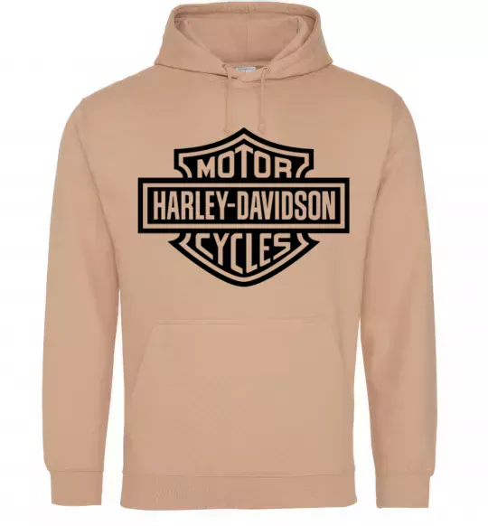 Мужская толстовка (худи) Harley Davidson Песочный фото