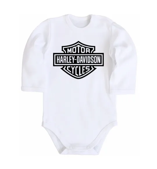 Детский боди Harley Davidson Белый фото