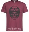 Чоловіча футболка Skull with helmet Бордовий фото
