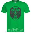 Чоловіча футболка Skull with helmet Зелений фото