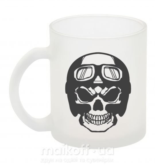 Чашка скляна Skull with helmet Фроузен фото