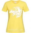 Женская футболка Angry wolf ч/б принт Лимонный фото