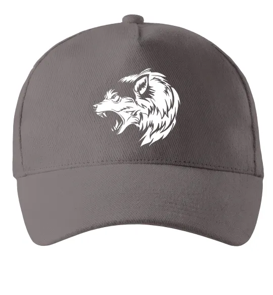Кепка Angry wolf ч/б принт Серый фото