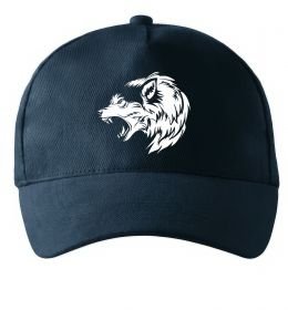 Кепка Angry wolf ч/б принт