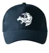 Кепка Angry wolf ч/б принт Темно-синий фото