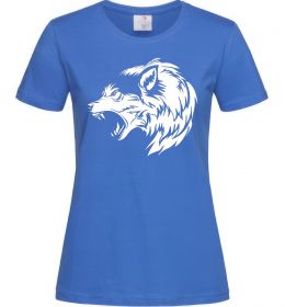 Жіноча футболка Angry wolf ч/б принт Жіноча футболка Angry wolf ч/б принт