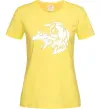 Жіноча футболка Angry wolf ч/б принт Лимонний Жіноча футболка Angry wolf ч/б принт Лимонний фото