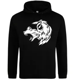 Женская толстовка (худи) Wolf face curves Серый меланж фото