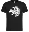 Мужская футболка Angry wolf ч/б принт Черный Мужская футболка Angry wolf ч/б принт Черный фото