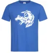 Мужская футболка Angry wolf ч/б принт Ярко-синий Мужская футболка Angry wolf ч/б принт Ярко-синий фото