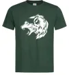 Мужская футболка Angry wolf ч/б принт Темно-зеленый Мужская футболка Angry wolf ч/б принт Темно-зеленый фото