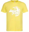 Мужская футболка Angry wolf ч/б принт Лимонный Мужская футболка Angry wolf ч/б принт Лимонный фото