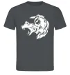 Мужская футболка Angry wolf ч/б принт Графит Мужская футболка Angry wolf ч/б принт Графит фото