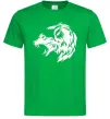 Мужская футболка Angry wolf ч/б принт Зеленый Мужская футболка Angry wolf ч/б принт Зеленый фото