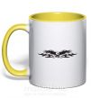 Чашка з кольоровою ручкою Eagle Орёл Сонячно жовтий фото