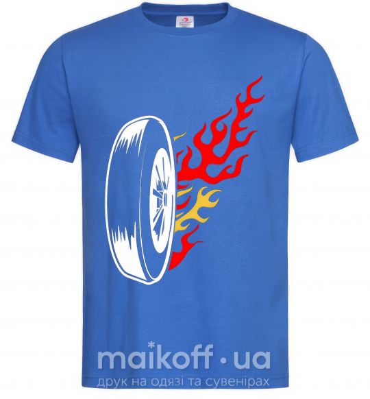Чоловіча футболка Fire wheel Яскраво-синій фото