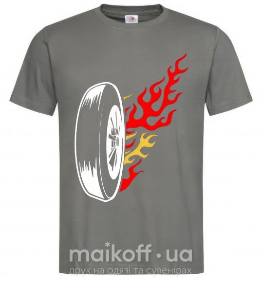 Мужская футболка Fire wheel Графит фото